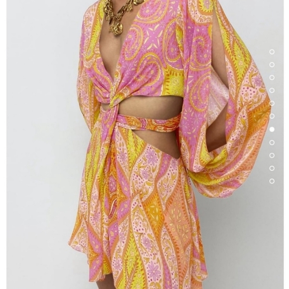 Zara twist front paisley dress- NWT Bloggers favorite - Picture 7 of 7